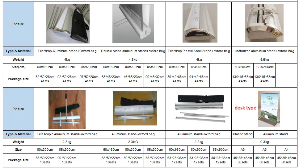 Portable Retractable Banner Stand Roller Up Banner Stand Flex