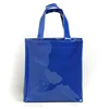 Royal blue color glossy pvc shopping bag wholesale vinyl tote bag