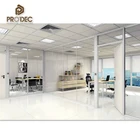 Glass partition for restaurant bathroom toilet