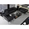 modern black leather office sofa design SF132 chesterfield style sofa set