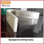 Double bevelled edge screen printing rubber squeegee blade