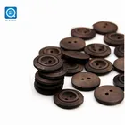 Soukou China wholesale fashion Custom 2 Holes natural wooden button coat button fancy buttons for clothes