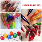 Polish Nail Ibdgel Amber Glass Gel Polish Clear Color Uv Gel Nail