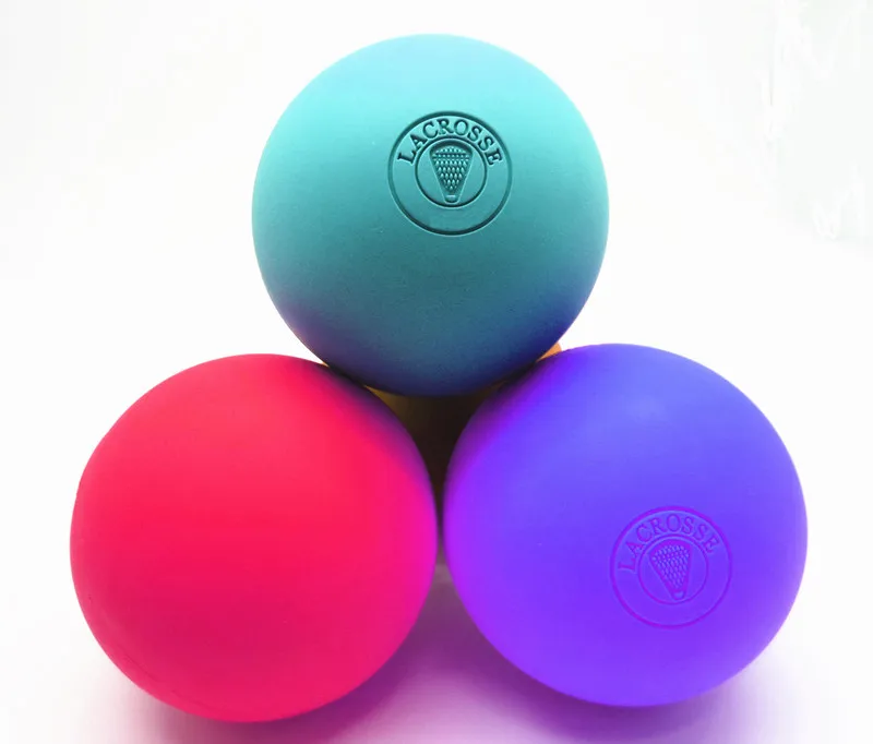 new invention colorful logo engraved lacrosse ball for fitness massage