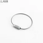 Stainless Steel Wire Key Chains Luggage Tags Loops Tag Keepers Cable Key Rings