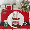 Big Discount 3 in 1 Christmas Decoration Round Face Style Cutlery Holders Tableware Decoration