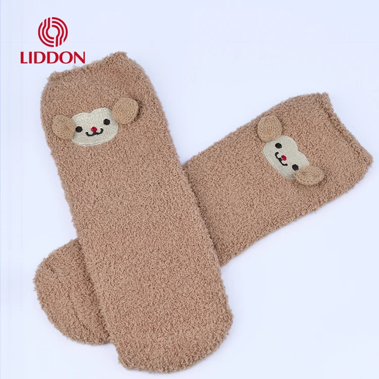 babies kids winter footwear non slip dots terry slipper sock