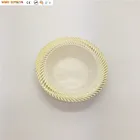 Disposable High Quality 12oz Plastic White Plate With Gold Spiral Rim