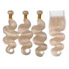 Usexy Raw Virgin Hair Mink Brazilian Hair 613 Virgin Hair Weaves Body Wave 3 Bundles With Closure