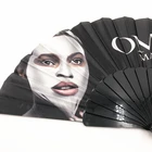Plastic Fan Cheap Satin Black Plastic Hand Held Fan For Promotion
