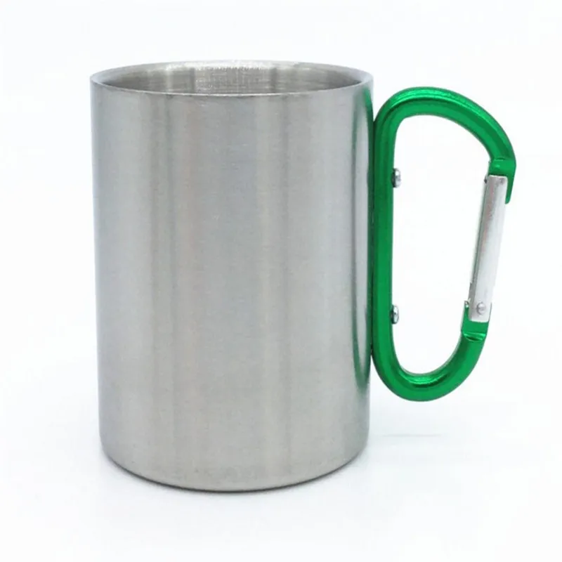 Promo good quality metal stainless steel carabiner mug