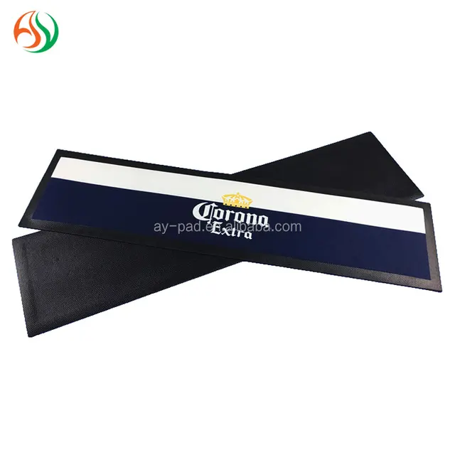 ay oem designs bar beer drip mat silicone bar mat bordered bar