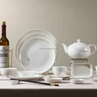 china supplier all types hotel restaurant ceramic dinner service tableware white design ceramic porcelain dinner set