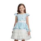 OEM Service Blue Girl Dress Party Kids Dresses Formal Wedding Blue Flower Girl Dress Kids Princess Dress for Party