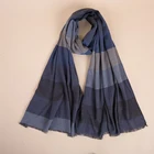 2019 classic wide stripe stitching 100% cotton men scarf