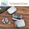 Restaurant Food Storage 3 Compartment Stainless Steel Bento Box,Stainless Steel Lunch Box Food Jar With Non Leak Lid