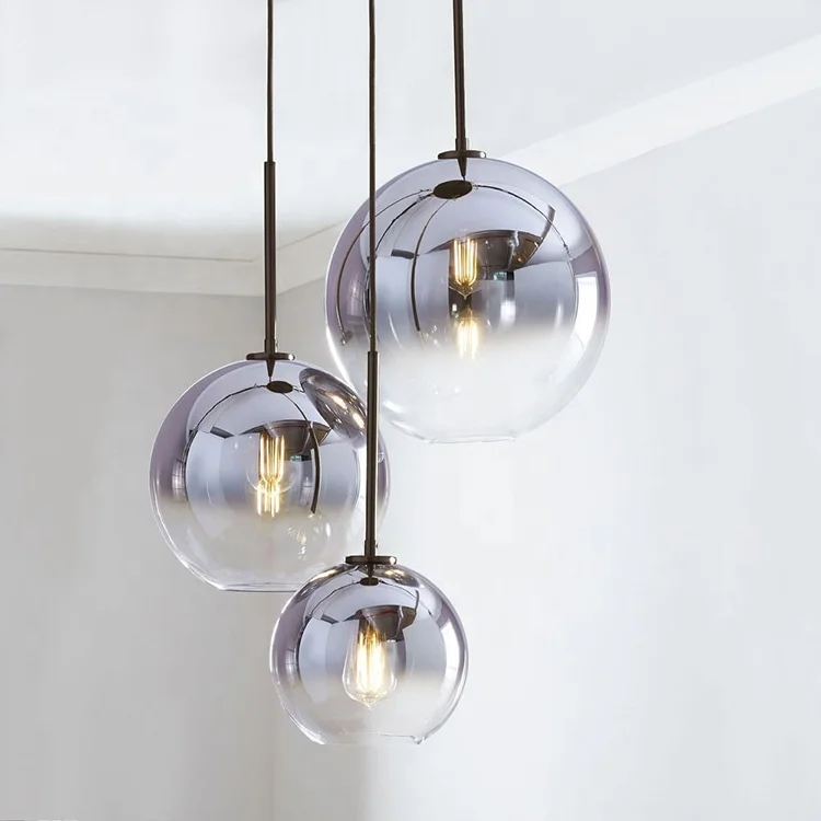 Bedroom Restaurant Decorative Modern Gradient Glass Ball Pendant Light Buy Glass Ball Pendant Light Pendant Light Modern Glass Pendant Light Product On Alibaba Com