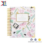 Custom Gold Spiral Best Goal Day Planner Printing Notebook