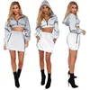 K9305 Star with money 2 piece women Reflective clothes suit ladies matching clothing sets