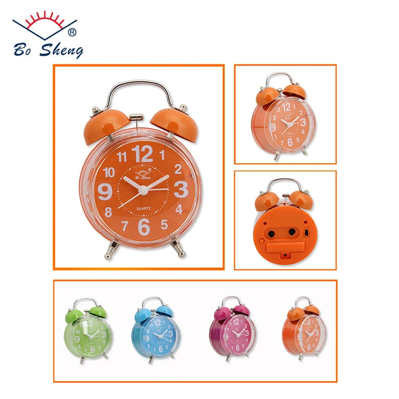 (2857) Good quality crystal alarm clock night-light analog desktop clock