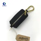 Custom Design Mini Waxed Canvas Coin Purse Key Pouch With Metal Clip