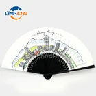 Ribs Fan Fan Black Fan High Quality Black Bamboo Ribs Hand Fan For Decoration