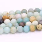 Gemstone Loose Gemstone Beads High Quality Wholesale Amazonite Stone Jewelry Rounded Loose Amazonite Beads Gemstone