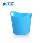 Small round cheap plastic bucket with handles