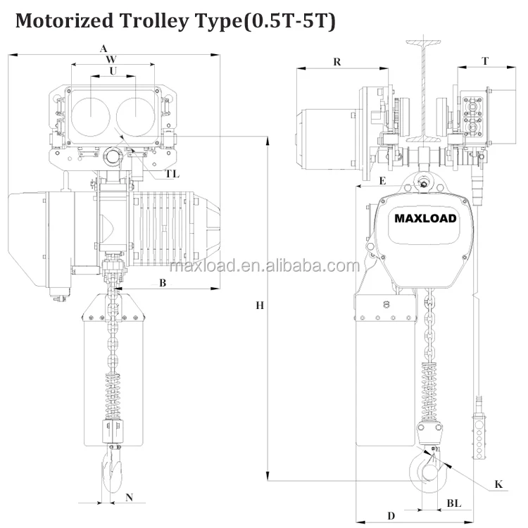 1 ton Customized Chain Hoist Manual