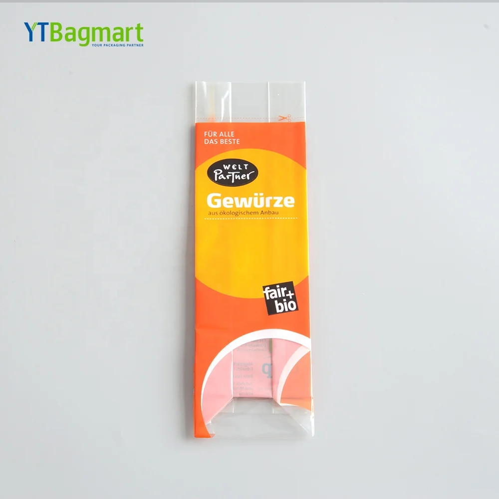 YTBagmart Hersteller Custom BOPP Tasche Block Kunststoff Zellophan Klar OPP Paket Tasche