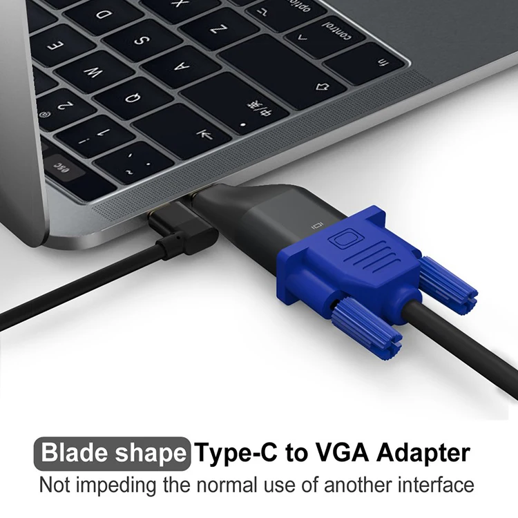 USB C to VGA Adapter Thunderbolt 3 Compatible Male to Female for Laptop Mobile Phone - ANKUX.COM