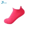 Custom Jacquard Thick Cotton Terry Neon Pink Sports Low Cut Socks