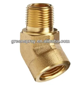 45 degree elbow reducing brass fitting pipe