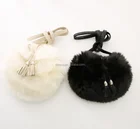 Fashionable Double Zip Closure Faux Fur Flap Ladies' Pattern Leather Handbag at Low Price Pink