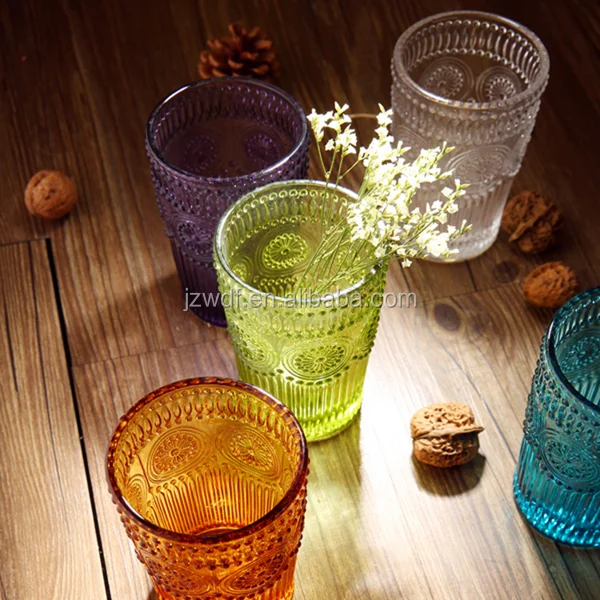 promotional gift drinking glass cup, round bottom juice glass