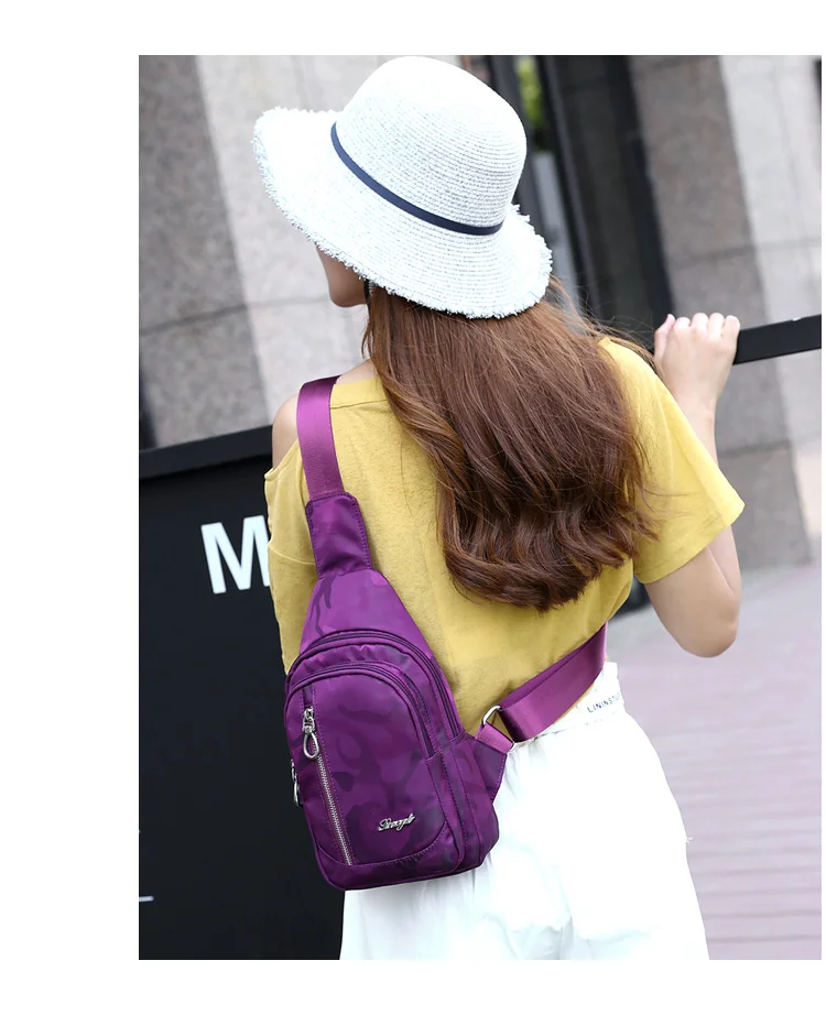 Nylon Chest Pack Waterproof Casual Female Crossbody Shoulder Bag Camouflage Women Messenger Bags Sling Chest Pack Women Bag Nylon Chest Pack Waterproof Casual Female Crossbody Shoulder Bag Camouflage Women Messenger Bags Sling Chest Pack Women Bag