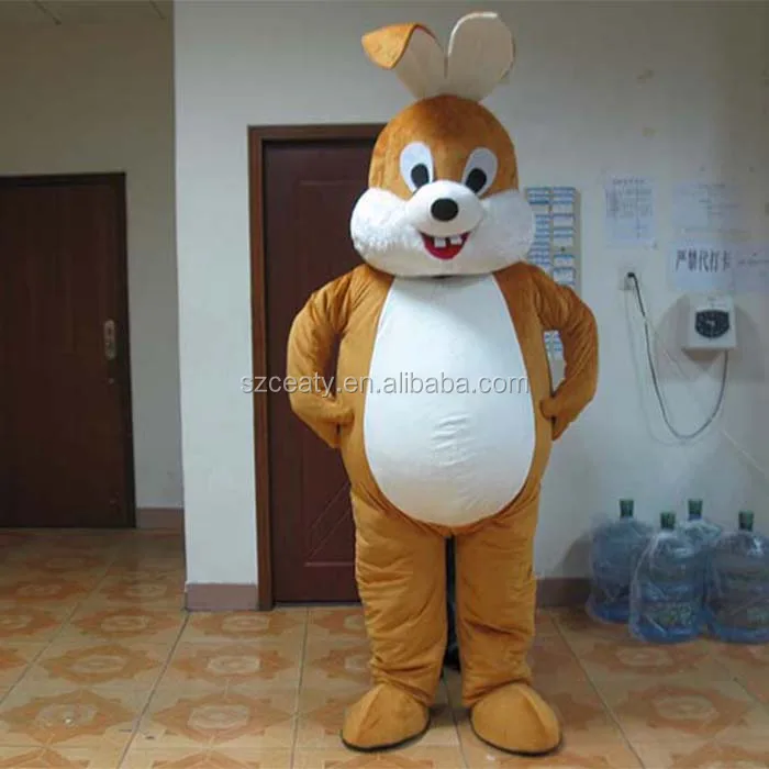 Коричневый костюмы талисмана кролика Bugs Банни костюмы крыса костюм