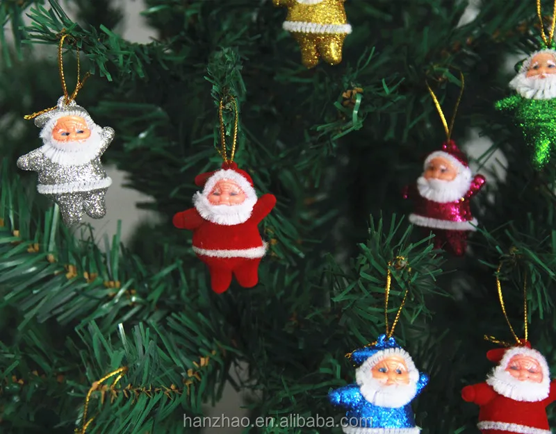 tree santa hanging ornaments for christmas home decor gift set