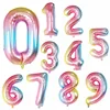2019 32 inch Giant Number 0-9 Foil balloon Gradient colourful helium ballons for valentines day birthday party decoration globes