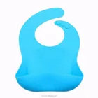 Waterproof Silicone Baby Bibs Drool Plain Dyed washable fancy baby bibs