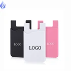Custom Printed Logo 3M Sticker Silicone Mobile Phone Card Holder Adhesive Cell Phone Stand Credit Card Holder
