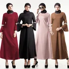 2018 Customized Muslim Clothes Plain Dyed Crepe Islamic Clothing Long Sleeve Abaya