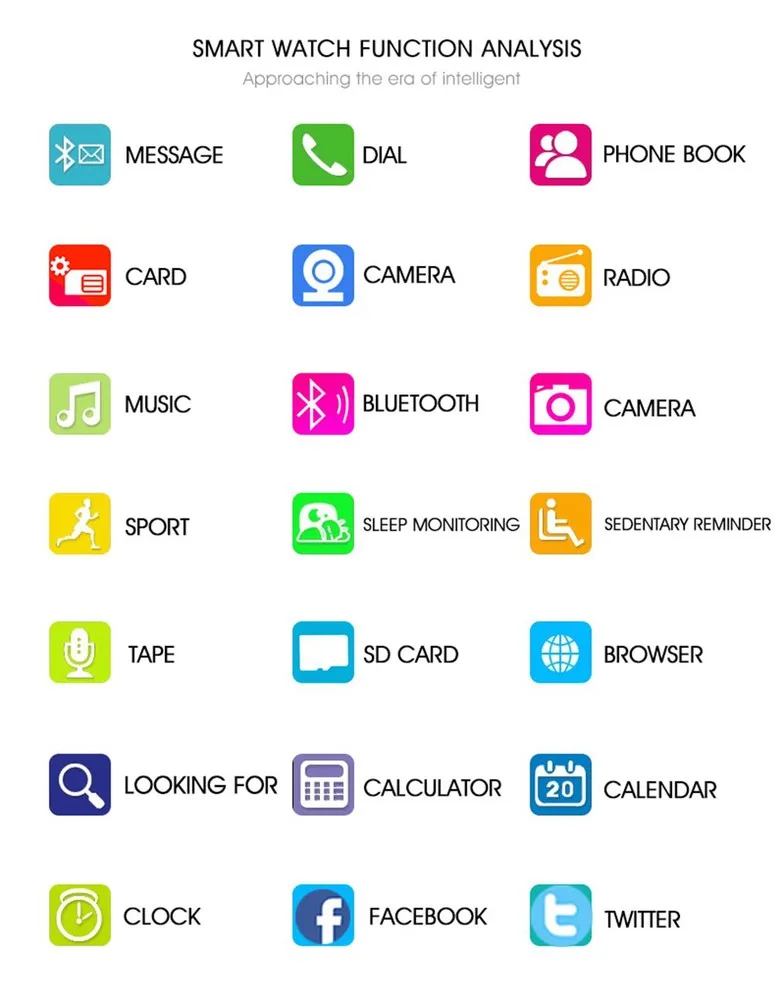 Q18 Smart Watch Phone Bluetooth WristWatch Wrist Smartwatch for HTC LG Huawei Xiaomi Android Smartphone