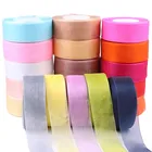 Bulk Wholesale Custom 100% Polyester 5/8" Silk Sheer Organza Ribbon For Gift Packaging