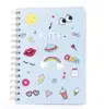 Cheaper 4C Printing Colorful Sprial Binding Wire Binding Double Sprial Band Notebook For School Gift