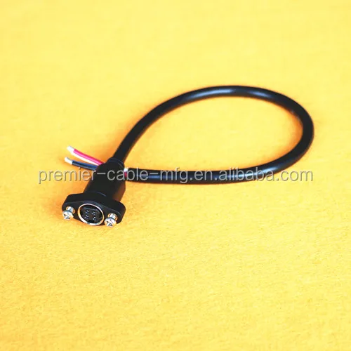DIN Plug Female Jack Cable Connector Adapter 4 Pin Panel Mount Solder Type Chassis Connector cable - ANKUX.COM