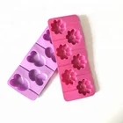 Silicone chocolate mould lolly heart/flower 2er set