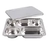 Stainless steel plate lunch box 4 case 5 case Snack box plate dinner