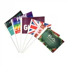 Double sides printed hand waving paper flag