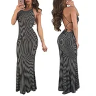 2019 Ladies Summer Clothing Sexy Dress Strapless Stripes Large Size Women's Dress Skirt